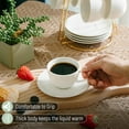 thumbnail image 6 of BTaT- White Tea Cups and Saucers, 8oz, Tea Cups Set of 12, Porcelain Tea Cups, 6 of 8