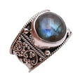 thumbnail image 4 of Navya Craft Labradorite Round 925 Sterling Silver Handmade Women Statement Ring Size 8.0, 4 of 4