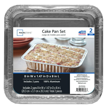 Mainstays Square Cake Pans, 2 Count (Best Square Cake Pans)