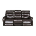 thumbnail image 3 of Fortuna Dark Brown Leather Power Recliner Sofa, 3 of 10
