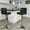 Black, variant on BizChair 2 Pack Contemporary White Vinyl Adjustable Height Barstool with Rolled Seat and Chrome Base