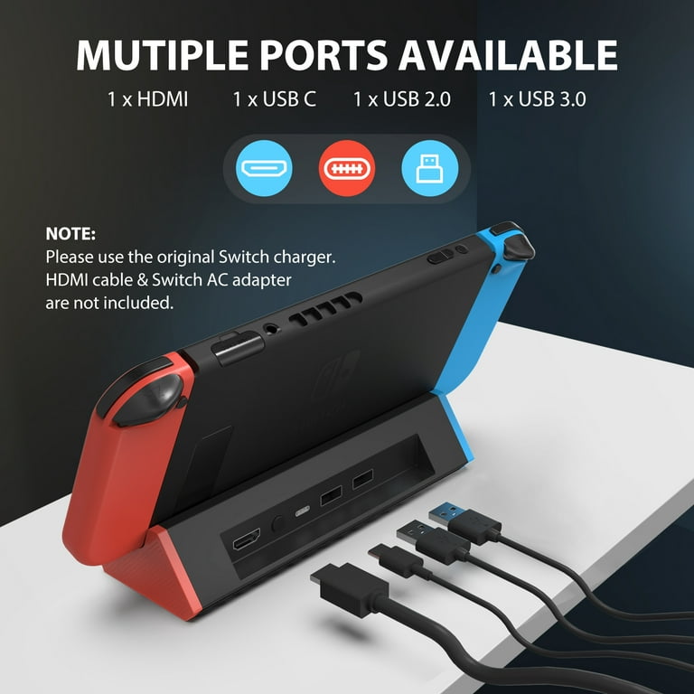 Original Nintendo Switch Charging Dock+AC Adapter Power Cable+HDMI CABLE  Set TV