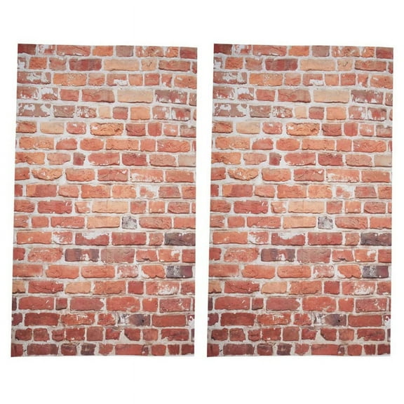 2pcs 3X5Ft Vinyl Vintage Red Brick Wall Studio Backdrop Photography Background Prop,2 x Photography Background,Brown-red