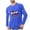 Blue, variant on Ecqkame Men's Christmas Pajamas Tops Crew Neck Long Sleeve Lounge Top Printed Casual Workout Home Sleep Long Sleeve Shirt Army Green XL