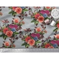 thumbnail image 3 of Soimoi Poly Georgette Fabric Geometric,Leaves & Peony Floral Print Fabric by Yard 42 Inch Wide, 3 of 3