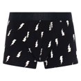 thumbnail image 3 of Happy Socks Bóxers para hombre, paquete de 3 - Trunks, algodón elástico, lisos/estampados Black and White S (Small), 3 of 7