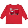 thumbnail image 3 of Inktastic Red Firefighter Fire Truck Boys or Girls Long Sleeve Toddler T-Shirt, 3 of 5