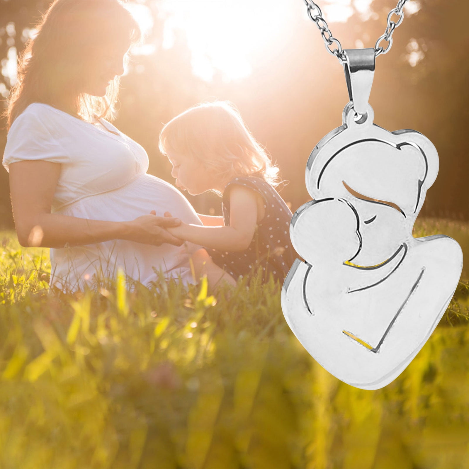 Canada Day Kcavykas Back to School Season Mother s Day Parent Child Necklace Mother And Child EmbracePendant Necklace Walmart