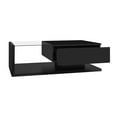 thumbnail image 4 of HMYG Coffee Table,High-Gloss Black,Side Tables,Coffee Tables with Glass and LED Effect, 4 of 4