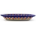 thumbnail image 3 of Polish Pottery 7¼-inch Condiment Dish (Passion Poppy Theme) Signature UNIKAT Hand Painted in Boleslawiec, Poland + Certificate of Authenticity, 3 of 6