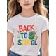 thumbnail image 1 of Back to School, Girls' Round Neck T-Shirt Casual Comfort 100% Cotton Printed Tee, 1 of 6