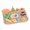 green cloth, variant on 1:12 Scale Miniature Outdoor Picnics Meal Model Figurine Set For Doll House With Realistic Models And Utensils