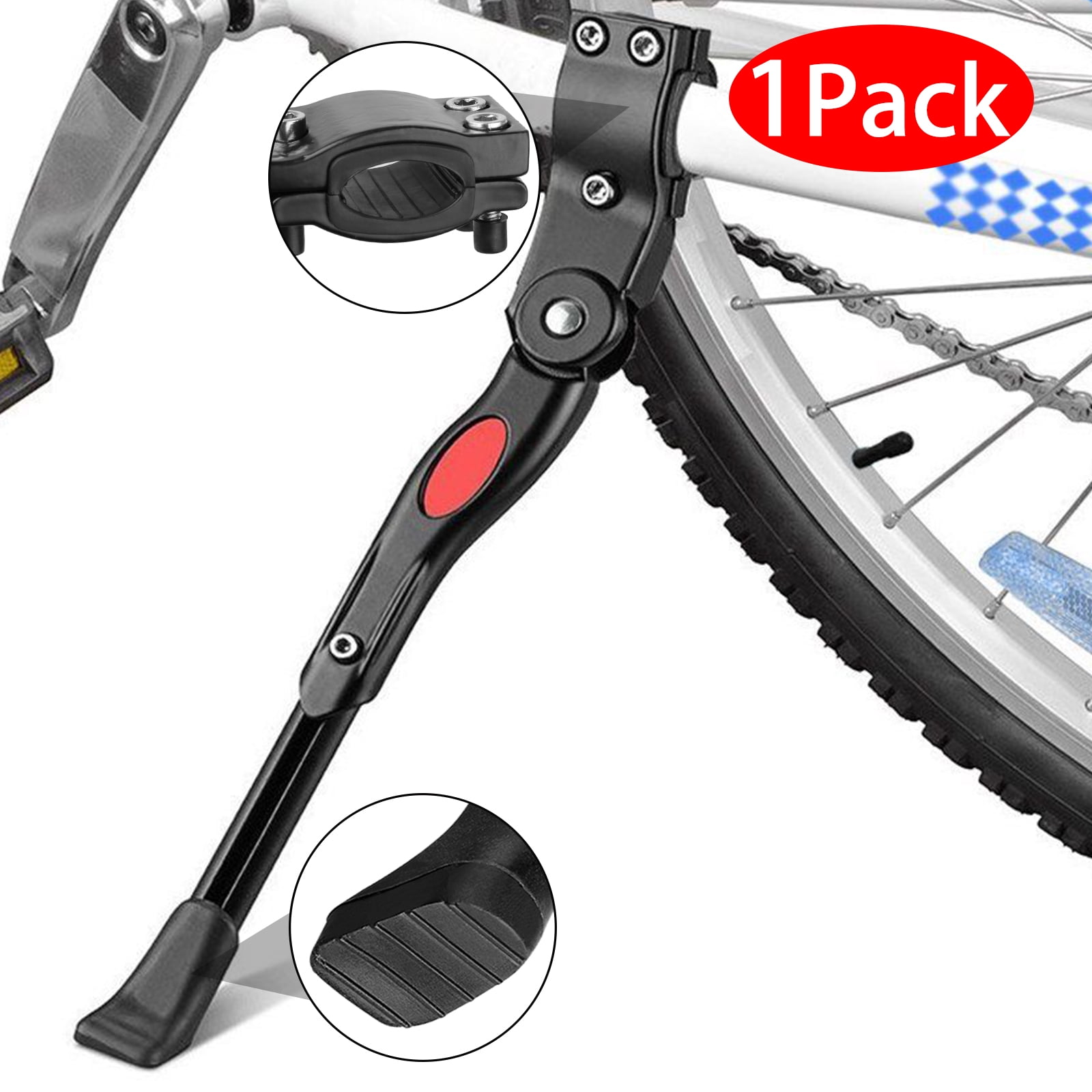 MTB Road Bike Side Kickstand Bicycle Adjustable Kick Stand For 22-27/" Wheels