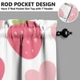 thumbnail image 5 of Kitchen Curtains 36 Inch Short - 3 Panel Set Strawberry Print, Rod Pocket Window Curtains 100% Polyester, Cute Fruit Valance for Farmhouse, Cafe, Living Room, Bedroom, Easy Wash, 5 of 6