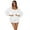 White, variant on Women's Lantern Short Romper Long Sleeve Ruffle Layer Mini Dress Waist Tie Jumpsuit