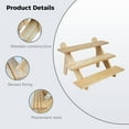 thumbnail image 5 of Display Shelves for Vendors, 3 Steps Wooden Display Riser, 3-Tier Table Display Shelf for Jewelry Coins Medals Action Figures Flowerpots Cupcakes, Self-assembly Small Riser for Tabletop Show, 5 of 5