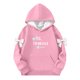 thumbnail image 2 of Camiseta de manga larga con lazo para niños, cuello redondo liso, parte superior lisa, adecuada para niños y niñas, sudadera con capucha para niñas, parte superior de poliéster, 2 of 6