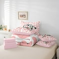 thumbnail image 4 of Erosebridal Animal Cow Bedding Sets Twin Size,Pink Cow Print Comforter Sets with Sheets,Camping Decor,Reversible,Lightweight,7-Piece, 4 of 5