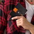 thumbnail image 4 of Genuine Leather Men Wallet Coin Purse Small Mini Card Holder Zipper Male Wallet Pocket, 4 of 5