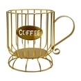 thumbnail image 1 of DOLITY Coffee Pod Holder Compact Coffee Capsule Basket for Countertop Kitchen Cafes Gold Small, 1 of 9