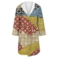 thumbnail image 4 of Women's Fleece Plush Robe Long Warm Plush Bathrobe Loungewear Jacket Printed Comfort Robe, 4 of 5