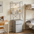 thumbnail image 4 of Mainstays Over-the-Toilet 3-Shelf Steel Storage Unit with Liners, Satin Nickel, 4 of 19