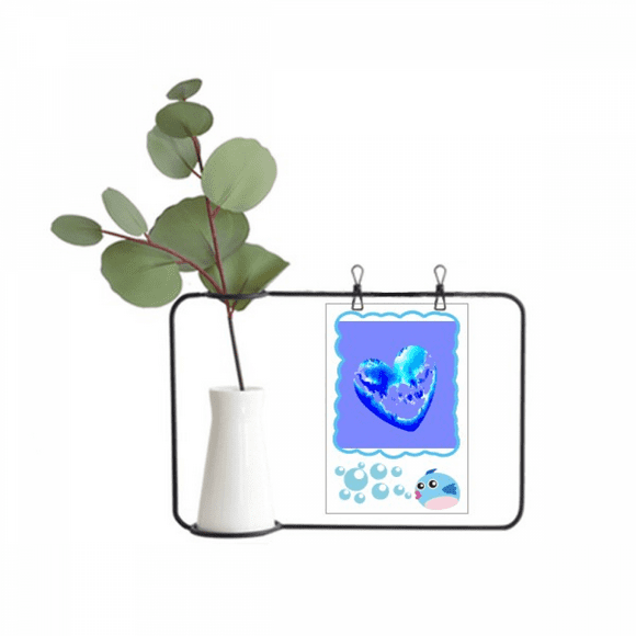 Crystal Transparent Heart Starry Sky Transparent Glass Hanging Vases Decoration Bottle