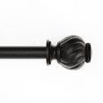 thumbnail image 3 of (2 pack) Mainstays 3/4" Black Knob Adjustable Single Curtain Rod Set, 30"-84", 3 of 10