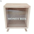 thumbnail image 1 of Grandest Birch Piggy Bank Compact Large Capacity Nordic Style Wooden Kids Money Saving Bank for Daily Use Large Capacity Wooden Tr, 1 of 8