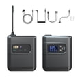 thumbnail image 1 of Wireless Lavalier Microphone System with Transmitter and Receiver Omnidirectional Lapel Mic Compatible with DSLR Camera Laptop PC Smartphone Tablet for Interview Recording Conference Online Class, 1 of 8