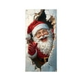 thumbnail image 2 of cpengpj Durable Polyester Christmas Door Banner with Santa and Snowman Design, Multicolor Holiday Decor for Indoor/Outdoor, Front Porch, Wall, Home Party (90x180cm), 2 of 6