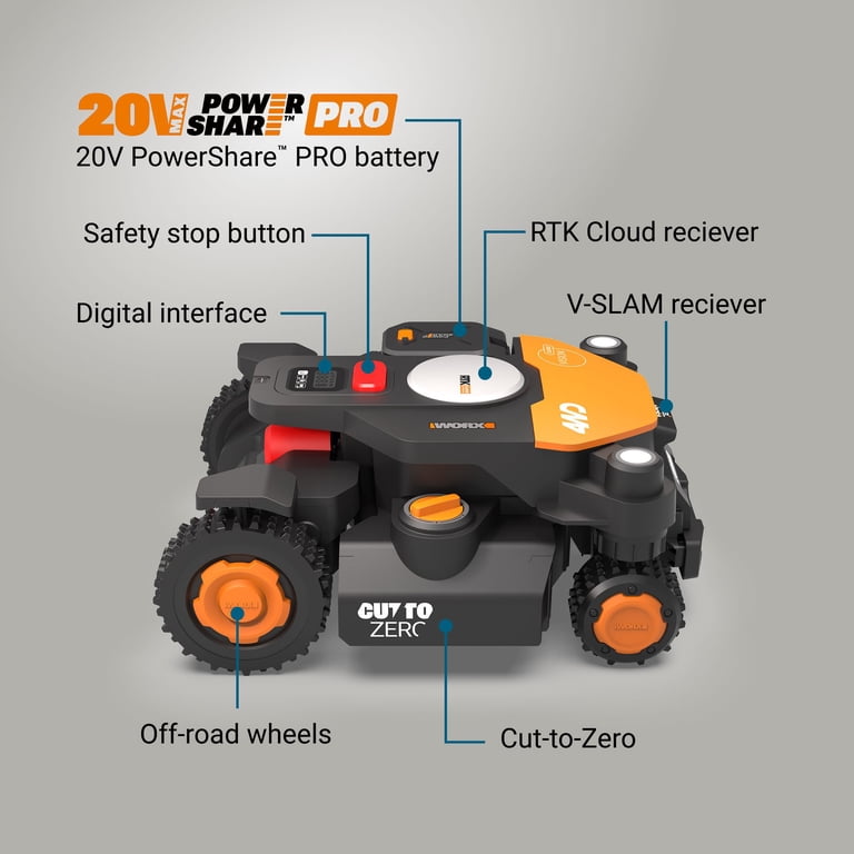 Worx WR344 Landroid Vision Cloud 4WD Robotic Lawn Mower (1 Acre