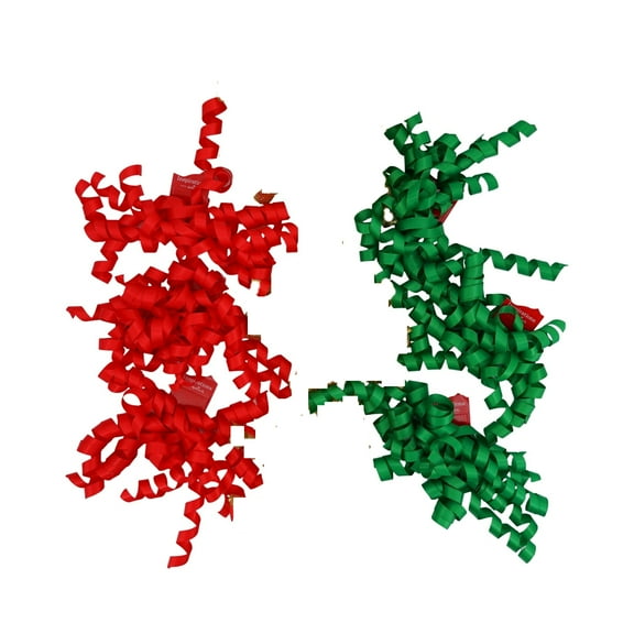 Self Adhesive Curly Ribbons (8 Pack Green Red) Curling Bows Gifts Wrap Accessories Crafts