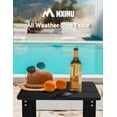 thumbnail image 2 of Outside Adirondack Square Side Table, Weather Resistant Patio Table Double Layers-Black, 2 of 7