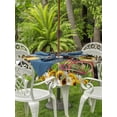 thumbnail image 3 of Outdoor Tablecloths with Umbrella Hole & Zipper, Spring Sunflowers Round Tablecloth 54 Inch, Bicycles Botanical Flowers Wooden Grain Waterproof Table Cloth, Patio/Pool/Picnic Table Covers, 3 of 8