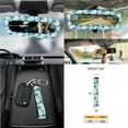 thumbnail image 7 of Xixirimido White Blue Cherry Blossom Pattern Car Seat Covers 15Pcs Full Set Car Steering Wheel Cover Seat Belt Cover Trash Bin Air Vent Storage Box Rear View Mirror Car Cup Holder Keychain, 7 of 7