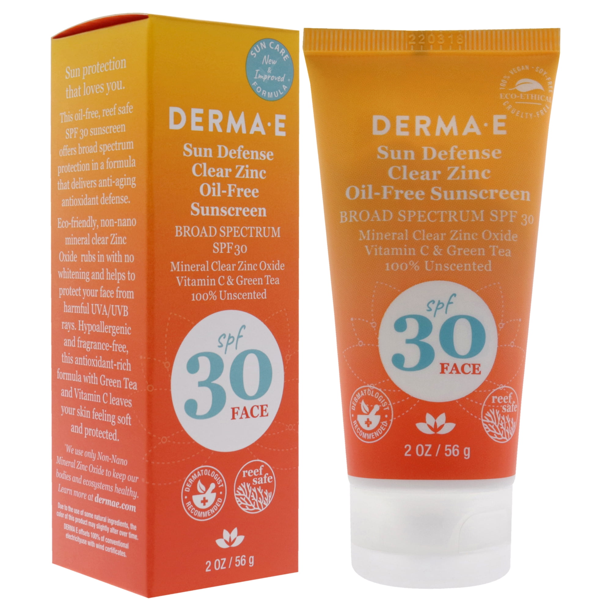 Derma-E Sun Defense Mineral Oil-Free Face Sunscreen SPF 30 , 2 oz Sunscreen