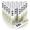 thumbnail image 1 of Paquete de 20 baterías recargables EBL AAA 1100mAh Ni-MH, 1 of 6