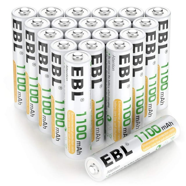 Paquete de 20 baterías recargables EBL AAA 1100mAh Ni-MH