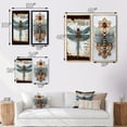 thumbnail image 4 of Designart "Vintage Blue Dragonfly" Animals Dragonfly Framed Wall Art Set Of 2 - Children's Art Blue Framed Wall Art Set Of 2, 4 of 6