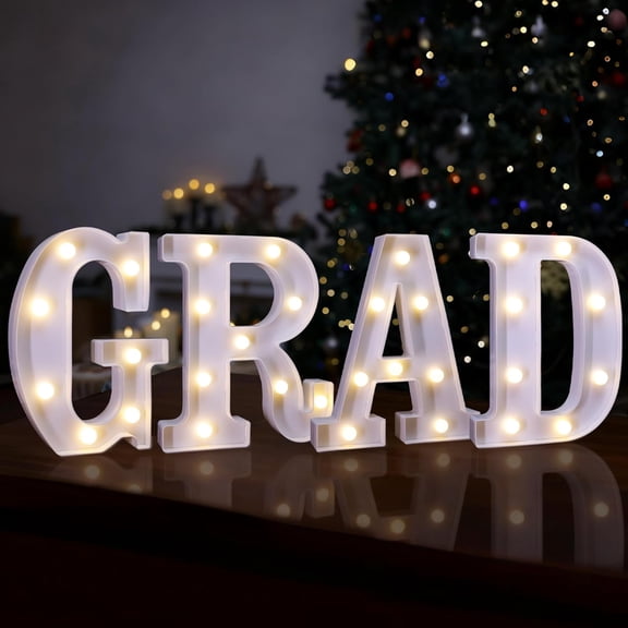 GRAD 2026 LED Marquee Light Up Letters Sign, Graduation Decorations for Class of 2026 Party, Graduation Table Centerpieces for College High School Grad Party Decor Indoor Outdoor