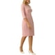 thumbnail image 4 of INSPIRE CHIC Vestido de trabajo para mujer de manga 3/4, cuello barco, elegante, vestido lápiz ajustado 2XL rosa, 4 of 5