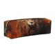 thumbnail image 1 of Balery Cool Fire Lion Estuche de Lápices de Cuero Impreso, Estuche para Suministros de Arte, Estuche de Lápices con Cremallera, Estuche de Almacenamiento de Papelería, 1 of 7