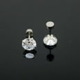 thumbnail image 1 of 316 Stainless Steel Four Inset Zircon Small Earrings Titanium Steel Ear Bone Jewelry, 1 of 6