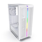 MONTECH Sky ONE LITE ATX Gaming Case 3pcs High Airflow Fans Pre-Installed Fine Mesh Tempered Glass ATX Gaming Mid Tower Computer Case with Type C & ARGB Lighting Front Panel-White