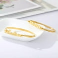 thumbnail image 4 of Custom Adjustable Bangle Personalized Name Bracelet Women Dianty Jewelry, 4 of 9