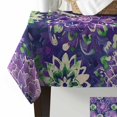 thumbnail image 3 of Purple Green Flowers Tablecloth Rectangle Table Cloth 60x102 , Waterproof Tablecloth Outdoor Table Cloth, Watercolor Vintage Botanical Washable Table Cover for Kitchen Dining Party, 3 of 8