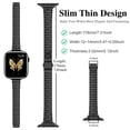 thumbnail image 3 of ZYX Slim Metal Band for Apple Watch, Women's 14mm Thin Metal Strap with Tool, Black, 44mm/45mm/46mm/49mm/42mm(series 1 2 3), 3 of 7