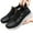 Black, variant on Wide Toe Box Shoes Women Extra Wide Width Sneakers Air Cushion Road Running Shoes Ultra Light Tennis Gym Workout Training Shoes Breathable Walking Athletic Shoes with Arch Support