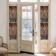 thumbnail image 2 of Retro Brown Door Window Privacy Film, Country Vintage Wooden Door Static Cling UV Sun Blocking Heat Control Window Tint Day and Night, Non-Adhesive One Way Windows Privacy Cover 17.7''x78.7'', 2 of 7